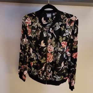 NEW YORK & COMPANY Floral Bomber Jacket